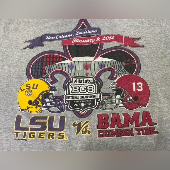 Bama / LSU Bowl Game T-Shirt, University of Alabama Crimson Tide, Tigers Vintage - Picture 1 of 10